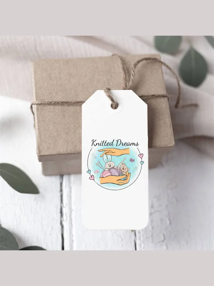 Wonderful Knitting Premade Logo Design, Small Business Logo, Yarn Logo, Logo with Wool, Cute Logo, Cartoon Logo, Crafter Handmade Logo