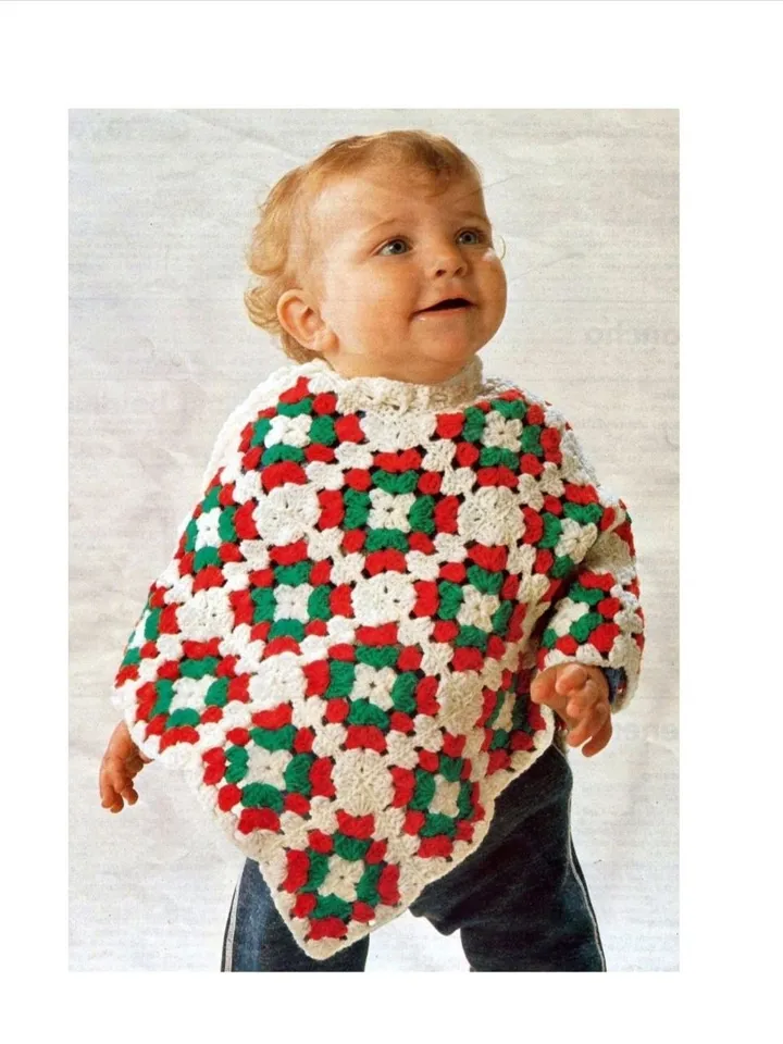 Poncho crochet, baby crochet poncho, easy crochet pattern, baby 3-12 months, cardigan baby crochet
