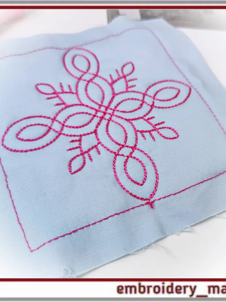 Quilt Block 38 Quilting with floral plant patterns Machine Embroidery Designs