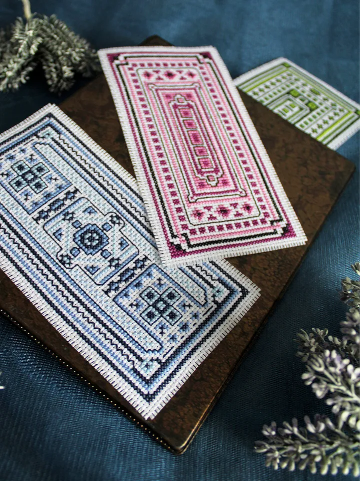 Cross stitch pattern Bookmarks, set of 3 geometric patterns PDF