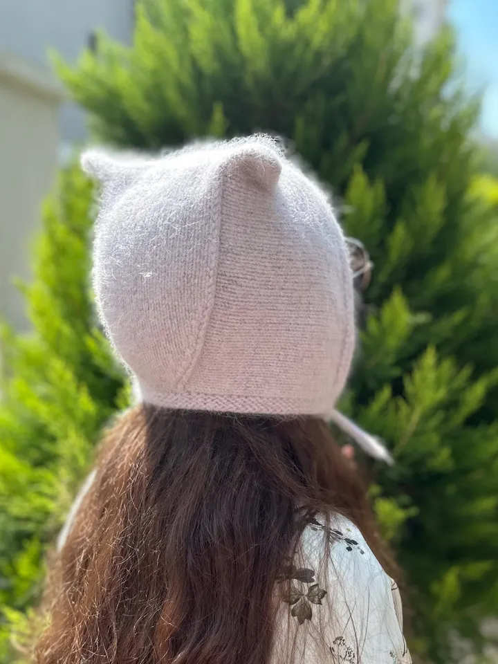 Kitty Hat Knitting Pattern PDF: Adorable Cat-Ear Hat – Easy Beginner Tutorial, DIY Knit Beanie, Animal Ears, Instant Digital Download