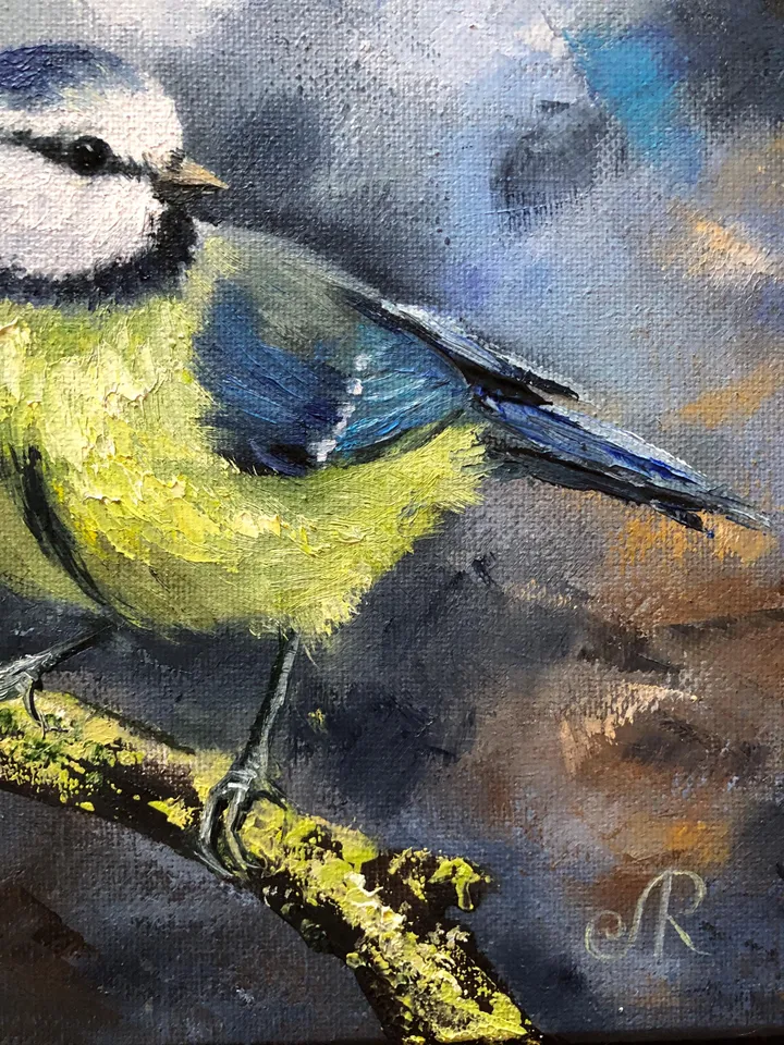 Bird Original Oil Painting Animal Painting Birds Wall Art