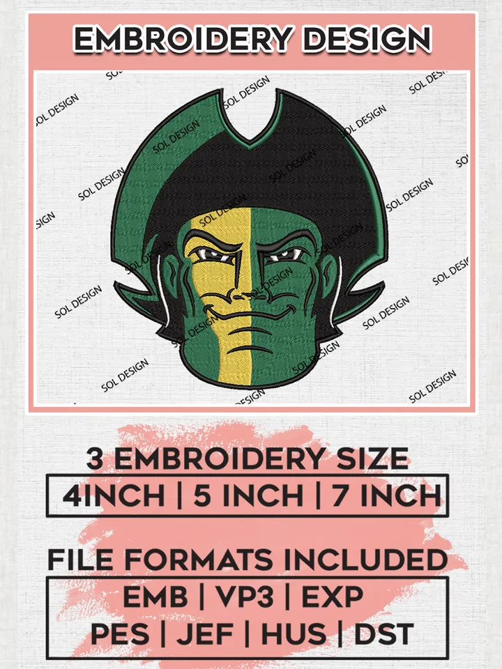 George Mason Patriots Mascot Embroidery Designs, NCAA Logo Embroidery Files, NCAA George Mason Patriots Logo, NCAA Embroidery Designs, Machine Embroidery Designs, Digital Download