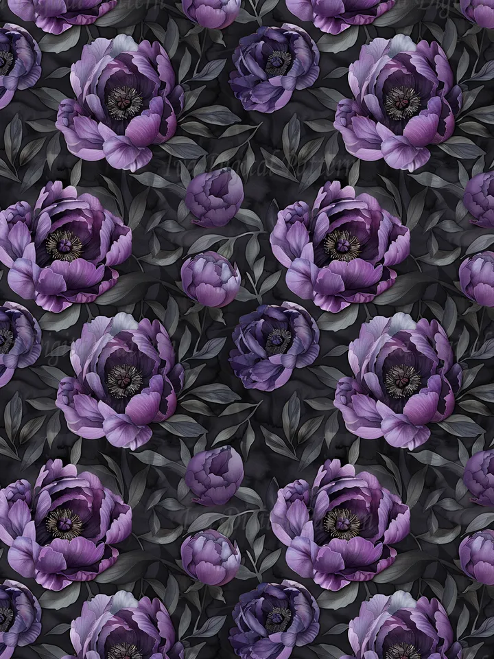 Abstract Floral Watercolor Seamless Pattern, Purple Peony Flowers ,digital paper, mosaic pattern,
repeating pattern, commercial use