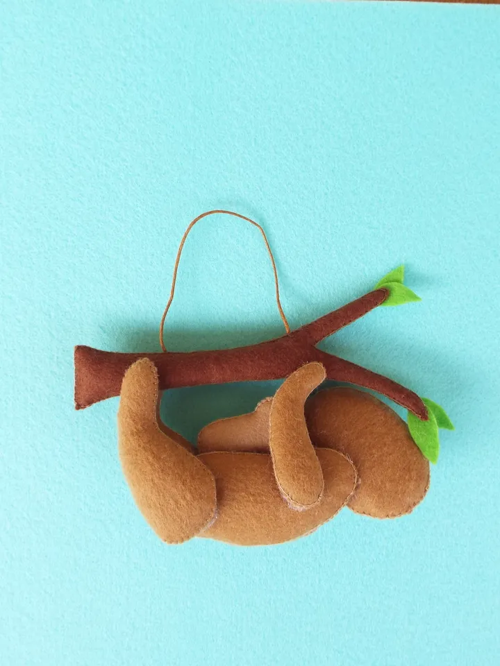 Gift for him Mummy and baby Christmas tree ornament Gift for her Sloth stuffed animal Rain forest animal Valentines day