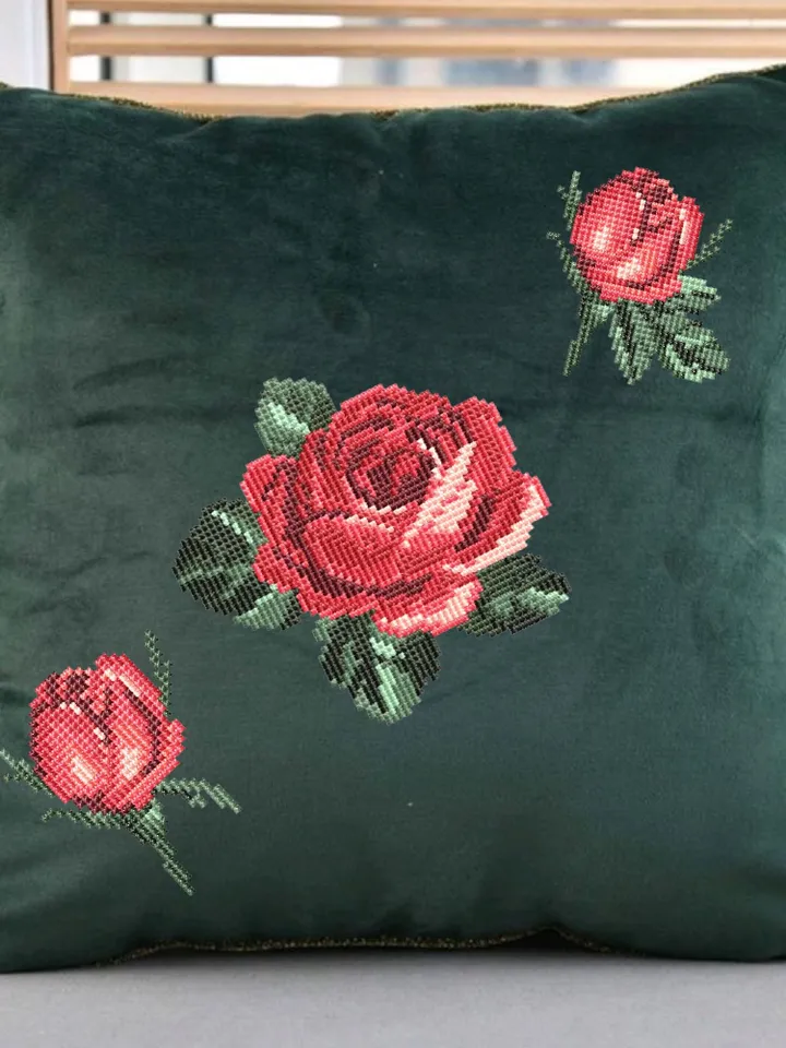 Roses cross-stitch set patterns machine embroidery designs digital embroidery pattern clothing décor embroidery motif flower embroidery