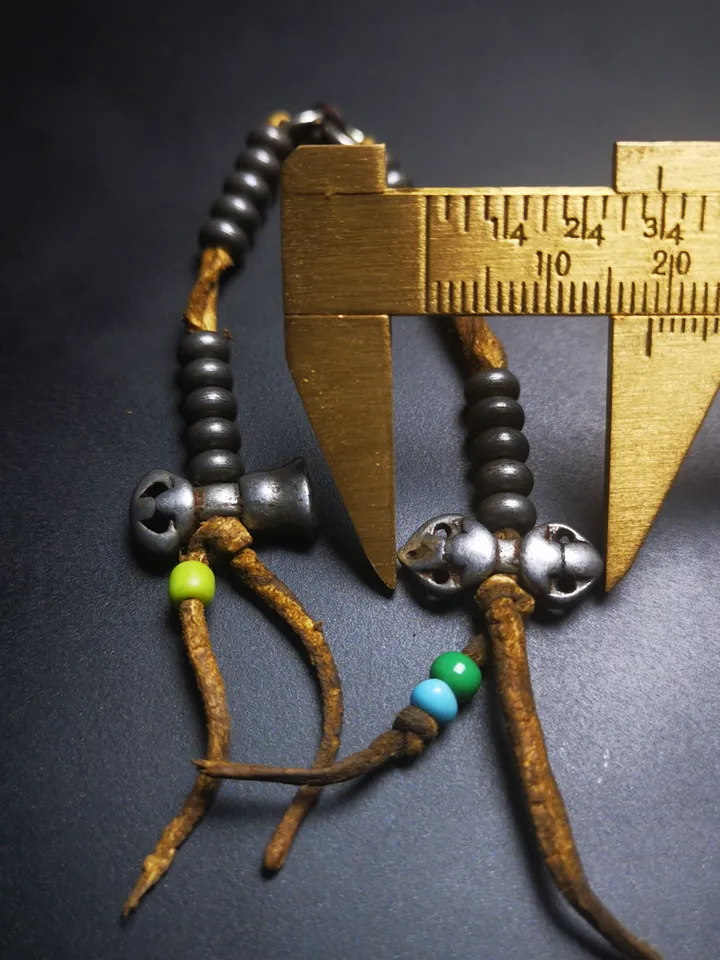 Gandhanra Handmade Tibetan Buddhist Mala Counters,Prayer Bead Counters,with Dorje and Vajra Pendant,Made of Cold Iron