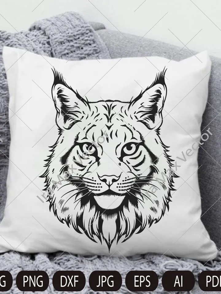 Lynx Svg, Lynx Clipart, Lynx Png, Lynx Head, Lynx Cut Files , Lynx Silhouette, Wild Cat Silhouette,Lynx printable