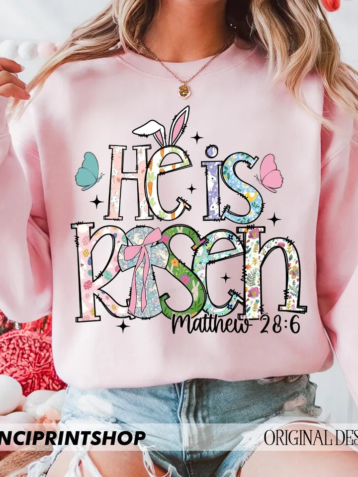 He is Risen png, Matthew 28:6, Easter Doodle png, Easter Christian png, Easter png, Easter Bible Verse png, Retro Easter, Christian png