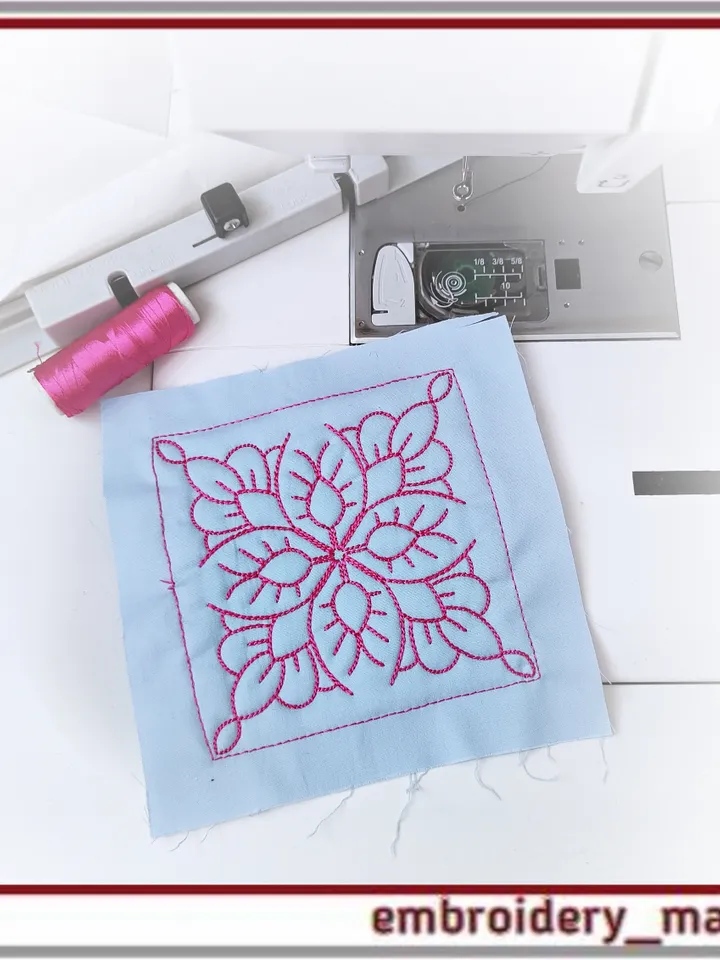Quilt Block 42 Quilting Designs by Embroidery Manavi 05