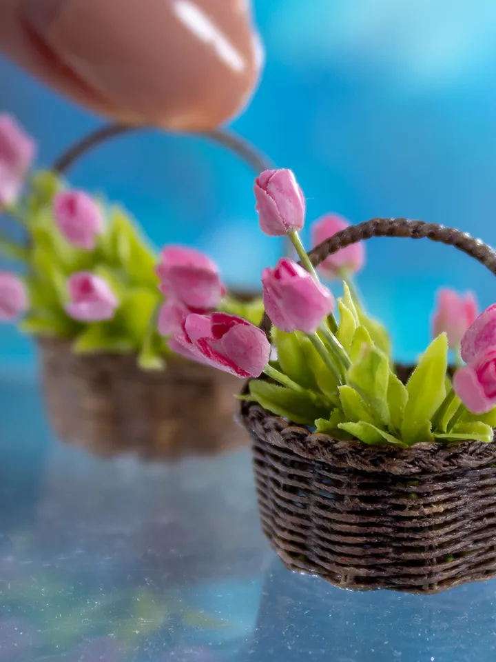 TUTORIAL Miniature dollhouse baskets