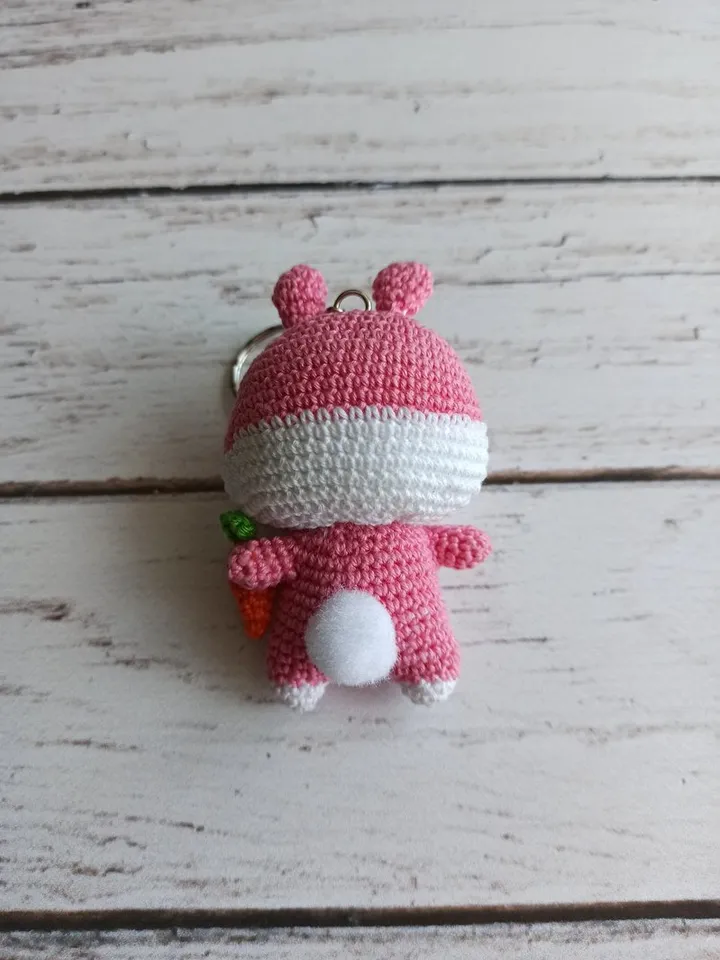 Crochet keychain cute bunny, rabbit symbol of the year , bunny Christmas gift