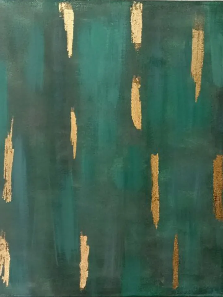 Interior painting Acrylic Painting Freshness with gilding