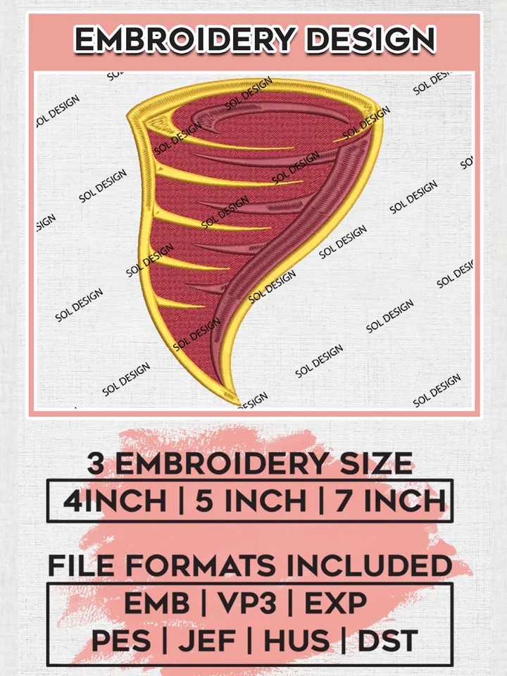 Iowa State Cyclones Team Logo Embroidery Design Files, NCAA Iowa State Cyclones Machine Embroidery, NCAA Teams, 3 sizes, NCAA Machine embroidery designs, Digital Download