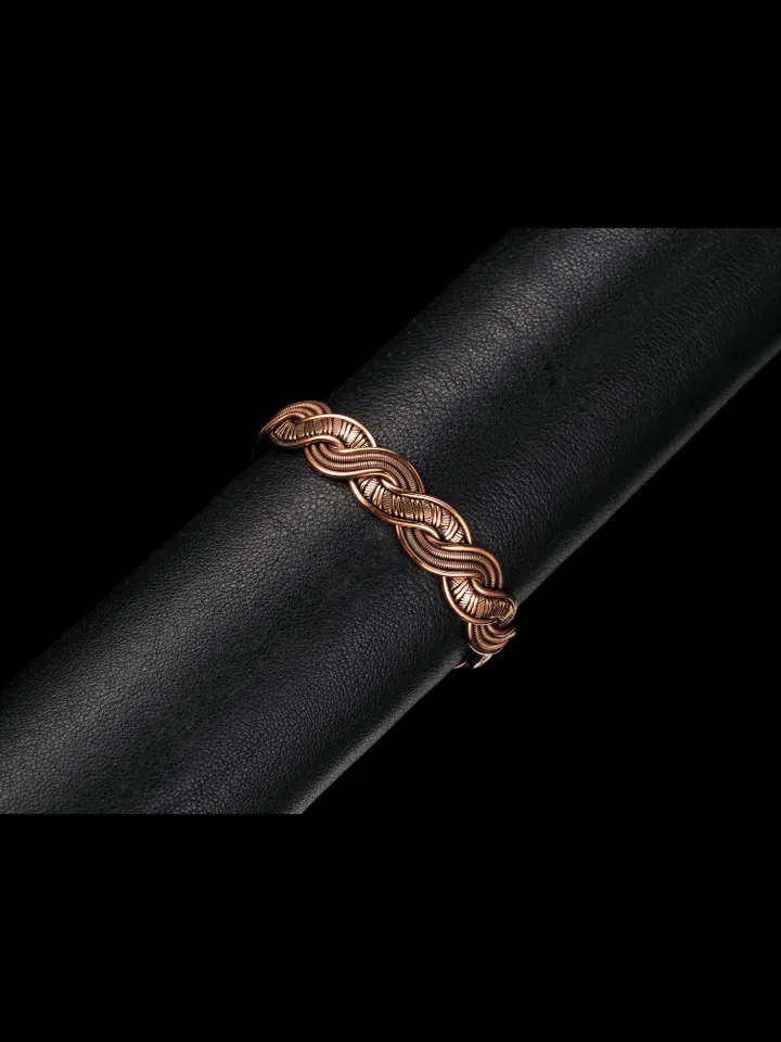 Wire wrapped copper bracelet for woman Antique style copper jewelry WireWrapArt