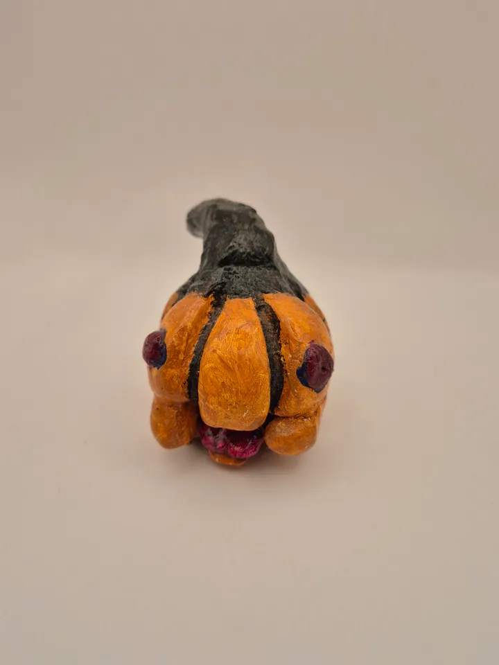 Pumpkin "The Kidnapper" made of polymer clay
