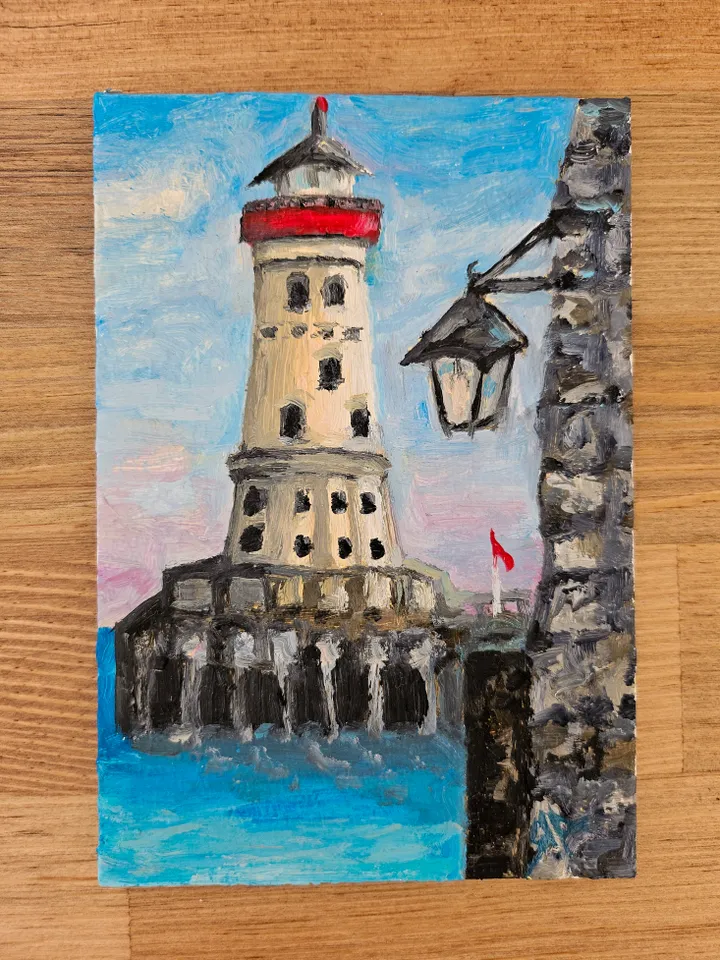 Lighthouse|Oil painting|10×15 cm