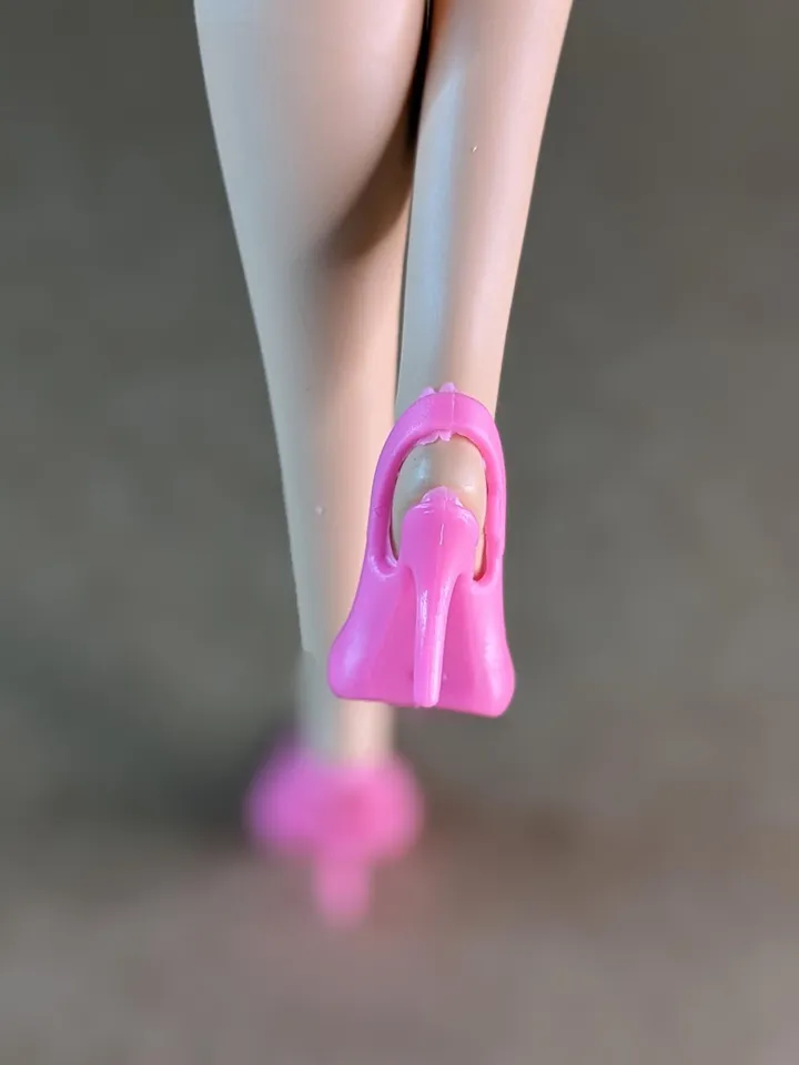 Pink high heel sandals for 1/6 scale female dolls