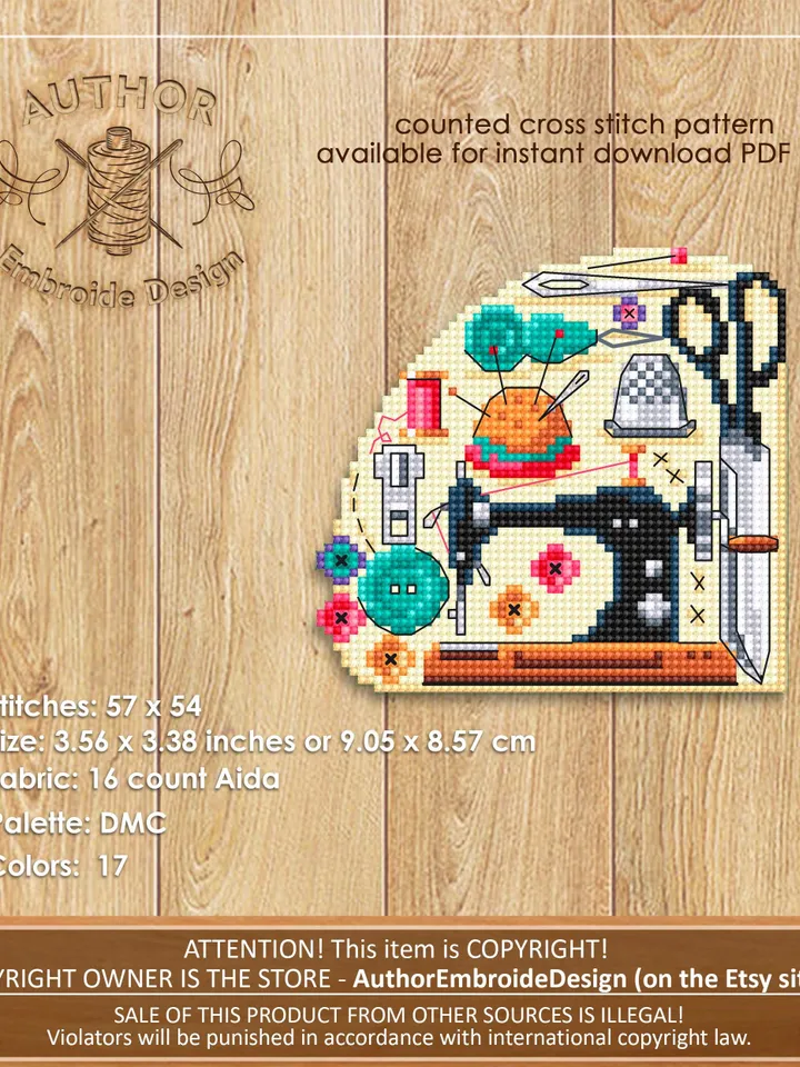 Corner bookmark cross stitch pattern PDF download Sewing cross stitch chart, Needlepoint bookmark pattern digital PDF, Sewing machine #B454