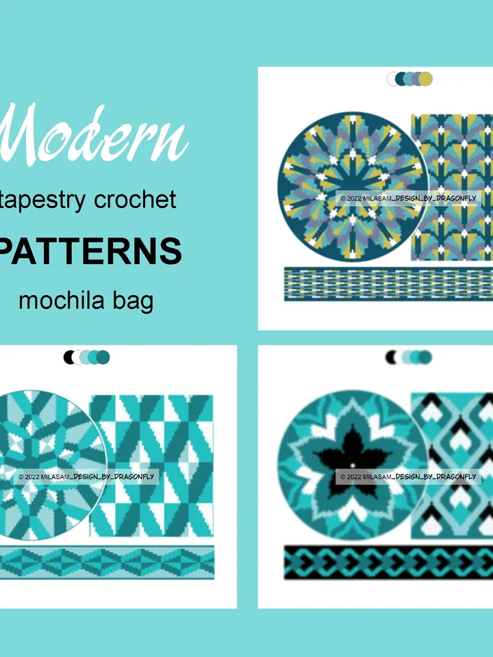 Wayuu mochila bag patterns / Set Modern
