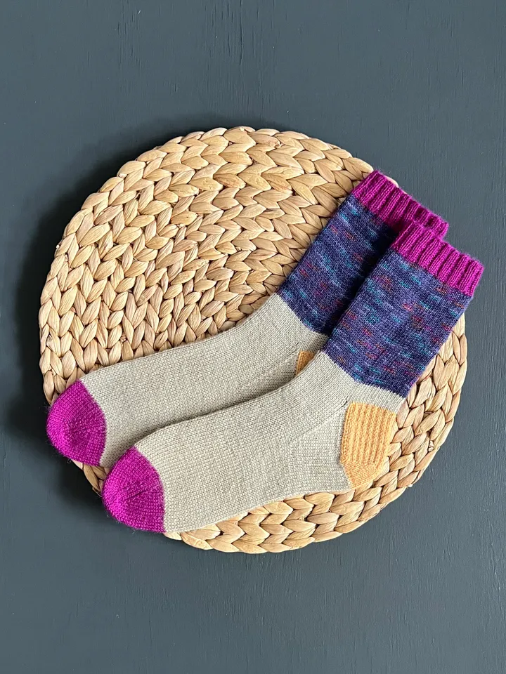 Handmade knitted womens socks/ Warm knitted accessory