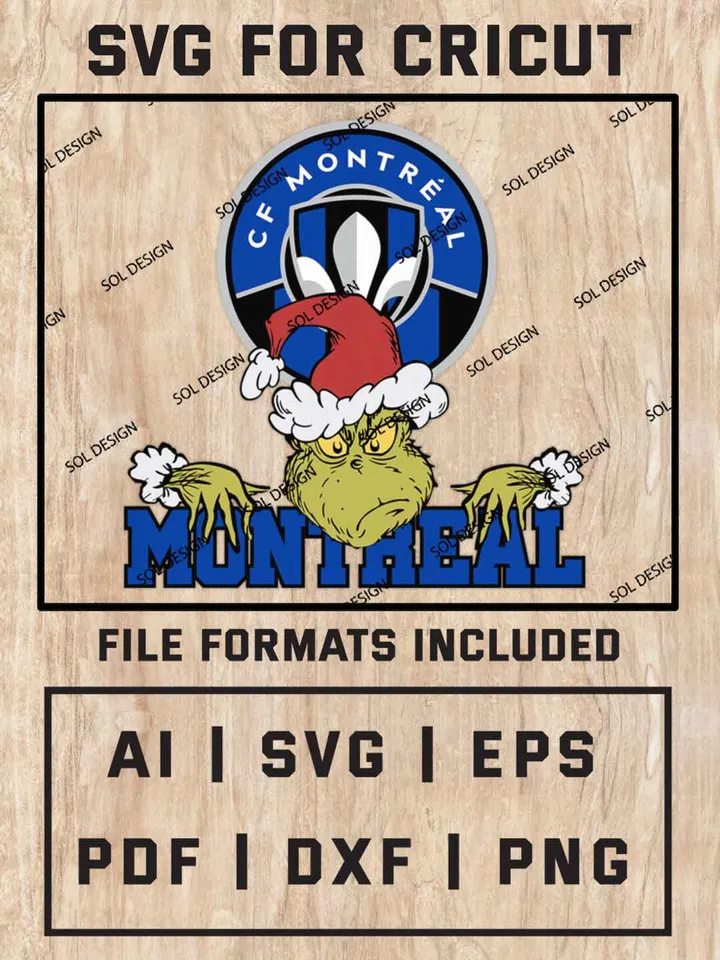 Grinch CF Montréal SVG, MLS SVG Design, MLS CF Montréal Logo SVG, MLS Montréal Cricut, Christmas Svg, Grinch svg, Digital Download