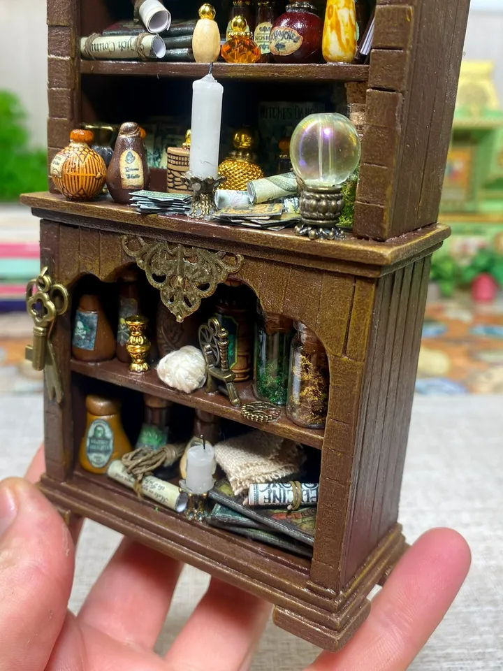 Tutorial. Buffet for a witch. Dollhouse miniature. Furniture for dolls.
