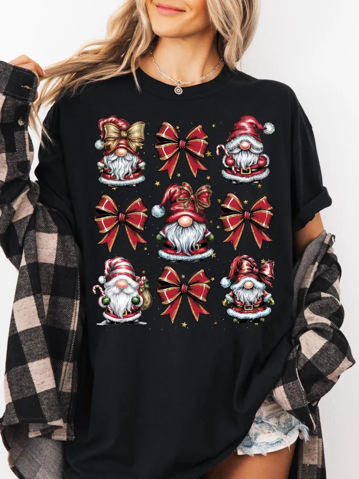 Coquette Bow png, Christmas Gnome png,Christmas designs,Christmas sublimation, Merry Bright,Trending png,Vintage Holly Jolly Holidays png