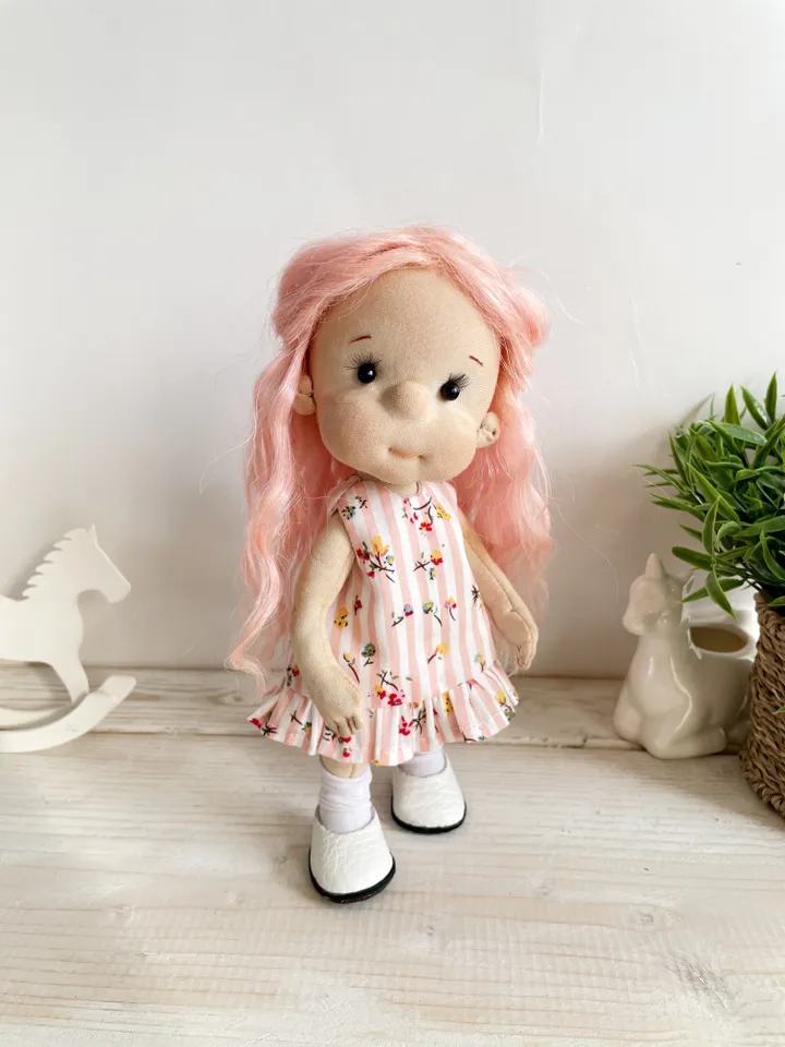 Handmade Textile Doll Art Doll Waldorf Doll Inspiration Birthday Gift for Girl
