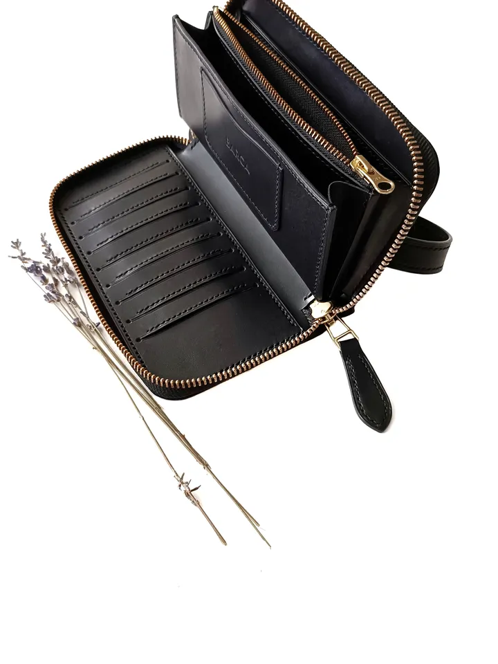 Pattern of a men's clutch with a zipper - Download PDF & video TUTORIAL Punch pitch 4 mm