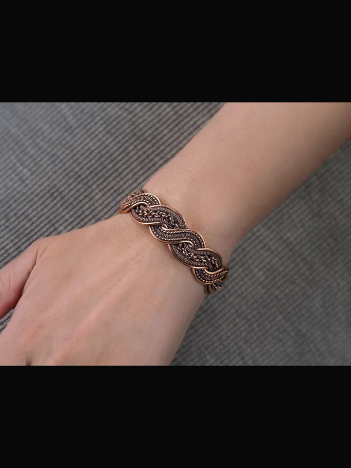 Wire wrapped copper bracelet for woman Antique style copper jewelry WireWrapArt
