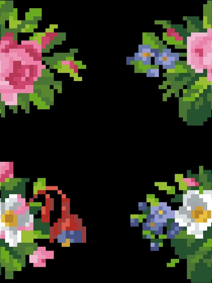 Antique Cross Stitch Pattern Miniature Bouquets Digital Download PDF