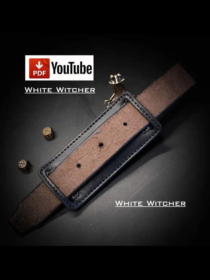 Leather template to make a leather Knife Case Horizontal - 2 sizes. EDC51