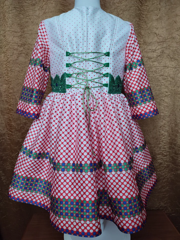Elegant polka dot dress for girls aged 4 -5 years