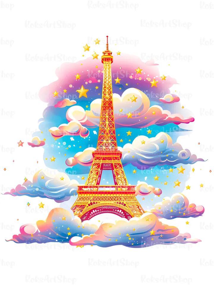 Eiffel Tower png, Eiffel Tower clip art, Eiffel Tower illustration, Fashion art, Fashion Clipart, Fashion print, Paris clip art, Paris png