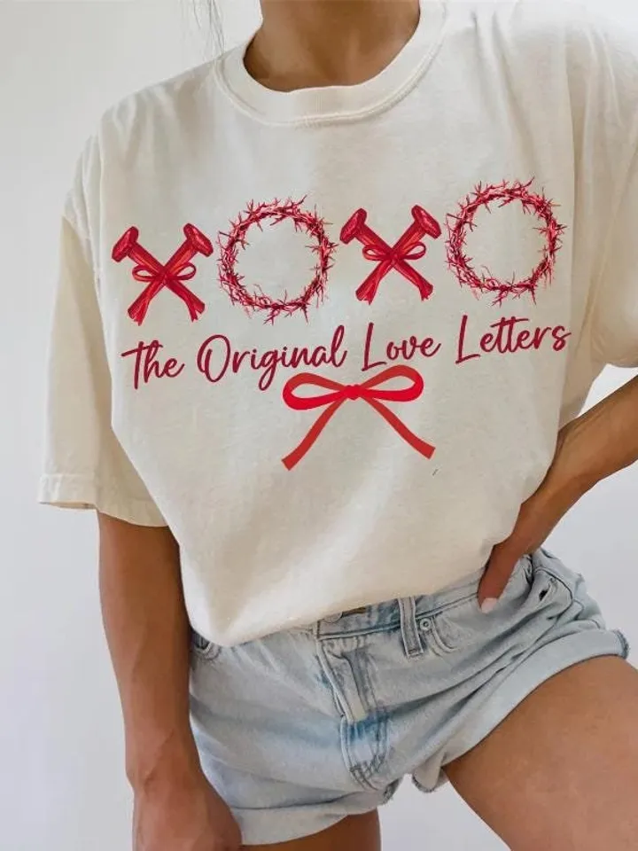 XOXO the original love letters png, Christian Valentines Png, Valentine Day Png, Valentine Bow Png, Christian Shirt, Jesus Valentine Png