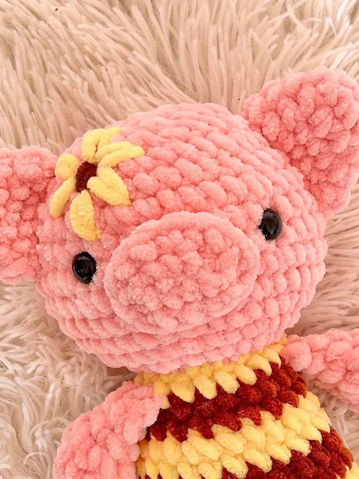 Crochet pig pattern Amigurumi pig plushie tutorial Cuddle toy for kids