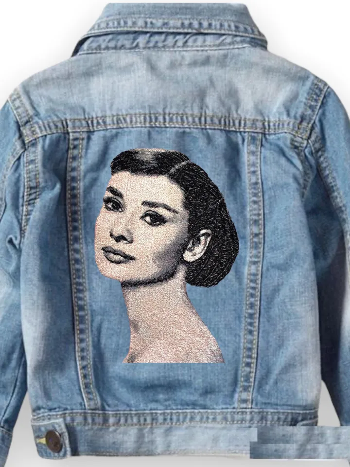 PhotoStitch Audrey machine embroidery designs digital embroidery pattern PhotoStitch Machine embroidery motif  Woman embroidery pattern