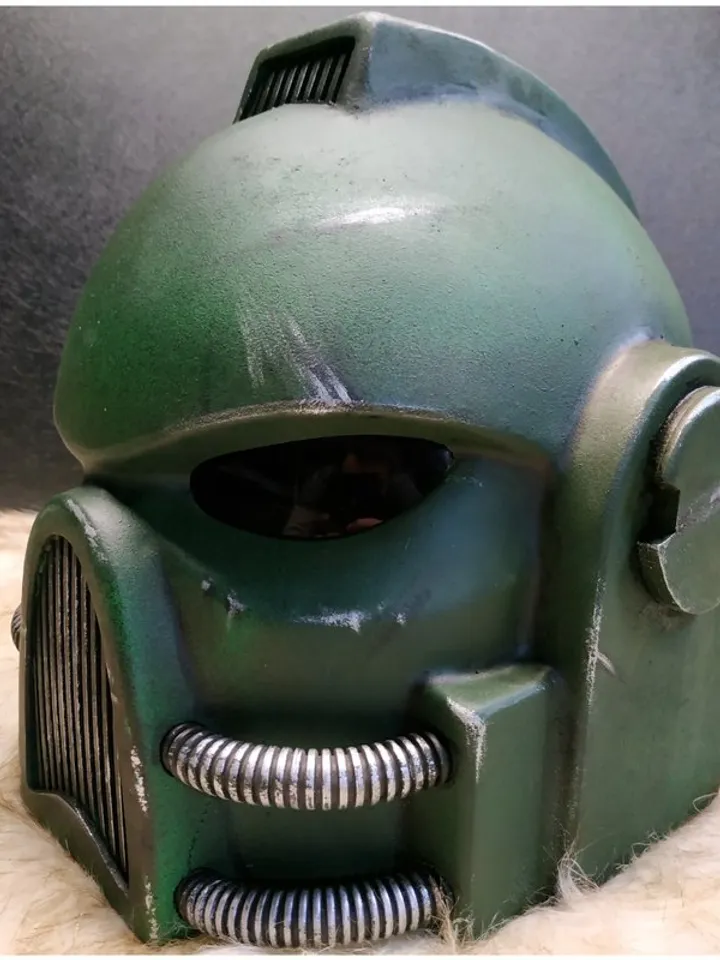 Space Marine - Dark Angel Cosplay - w40k helmet - paintball helmet - LED eyes -
