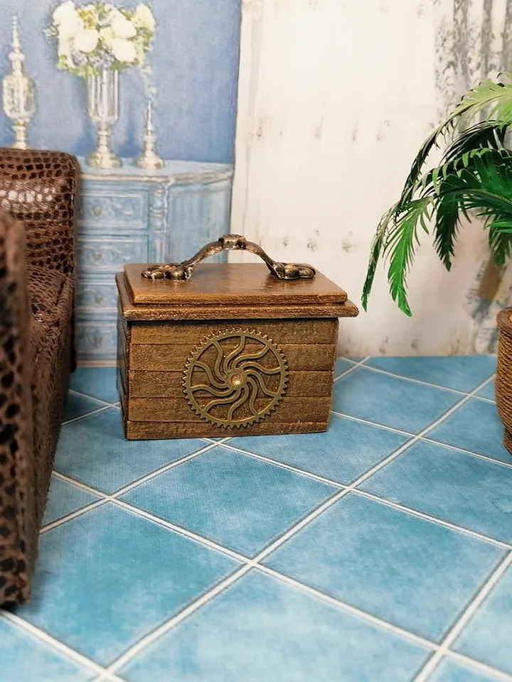 Dollhouse box. Miniature box.Dollhouse accessories.