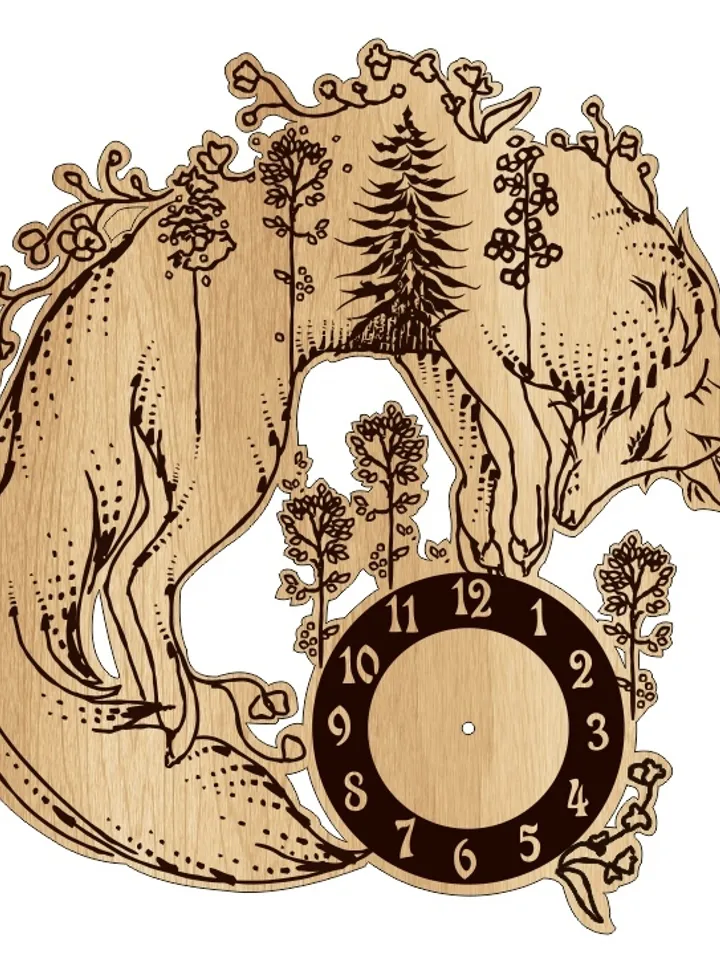 Digital Template Cnc Router Files Cnc Fox Files for Wood Laser Cut Pattern