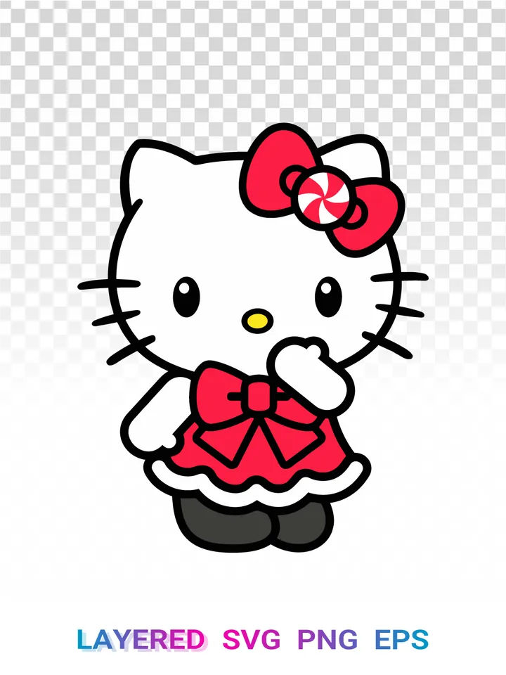 🎀 Hello Kitty SVG PNG, Sanrio Clipart, Cricut Silhouette