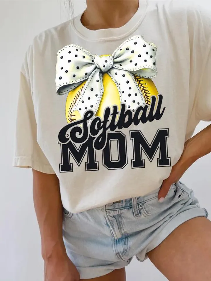 Baseball Mom Png, Polka Dot Bow Design, Sports Mama Game Day Sublimation Download, Baseball Mama Shirt Design, Proud Mom Digital Download
