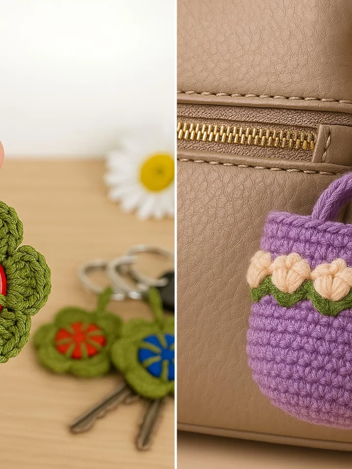 Crochet Keychain Pattern Bundle, 10 Cute Amigurumi Designs for Bag Charms & Gifts, Fun DIY Accessories Gift