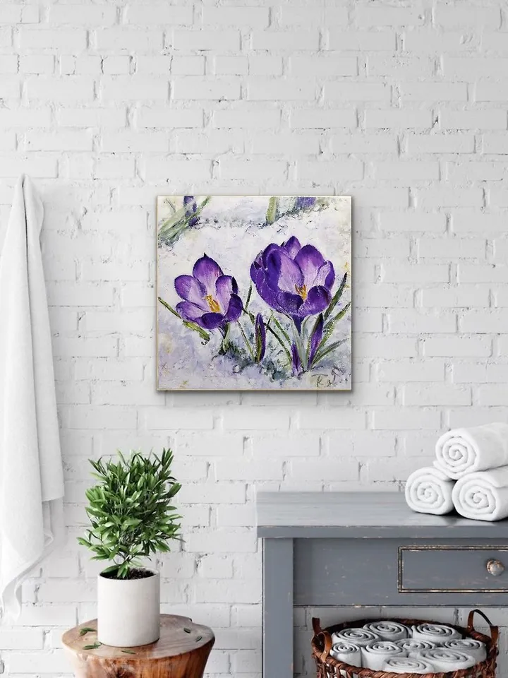Oil Paint Spring Original oil painting on canvas SPRING FLOWERS $180.00 | Buy online ...
