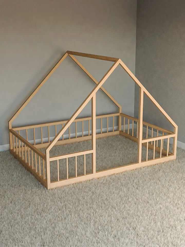 Montessori Floor House Bed Plan, Full Size, PDF, DIY