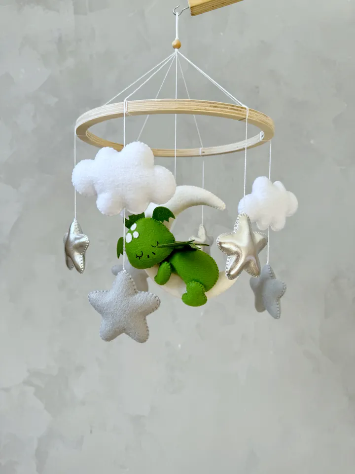 Dragon mobile baby Fantasy nursery crib mobile dragon