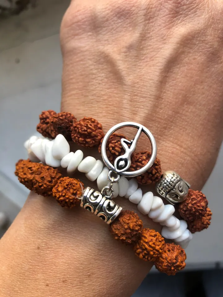 Genuine Rudraksha Seed bracelet | Bali Jewerly | Buddha Bead Bracelet | Sacred Jewerly | Healing Bracelet | Gift for Her | Aromatherapy