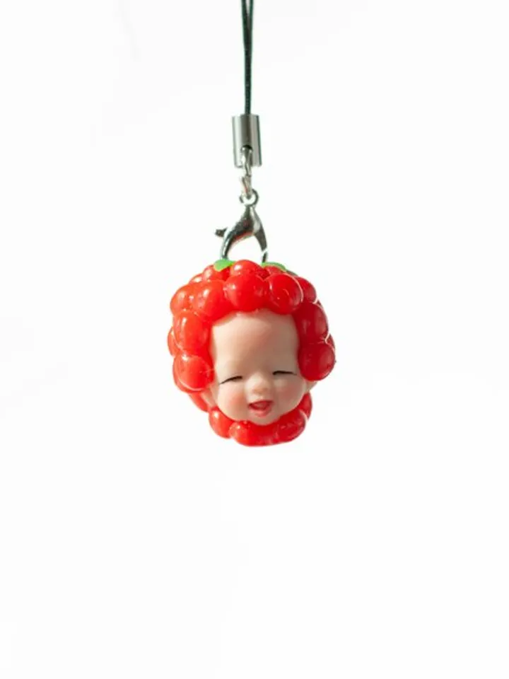 Two Raspberries Keychain Raspberry Baby - keychain charm $40.00 | Buy online with delivery