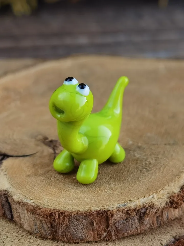 DINOSAUR ORNAMENTS Dinosaur figurine Glass dinosaur decor Miniature Dinosaur gift Dino figurine Glass figurines Tiny glass animals Terrarium